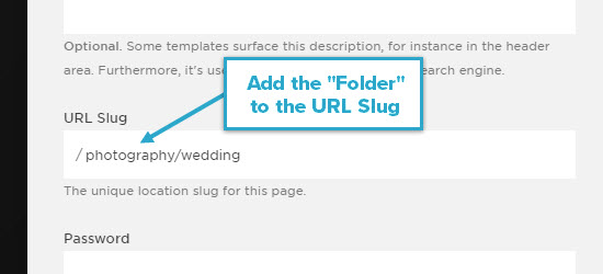 Add the "Folder" to the URL Slug